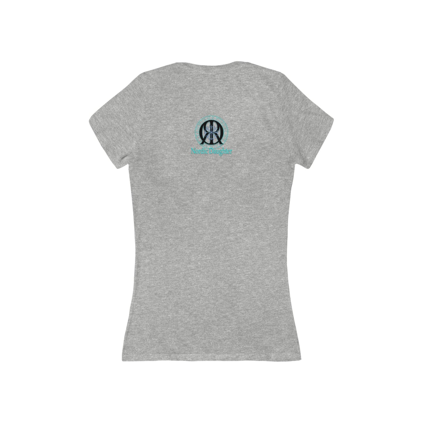 Wolf Graphic Deep V-Neck Tee for Women, Boho Shirt, Animal Lover Gift, Casual Wear, Unique Graphic Tee