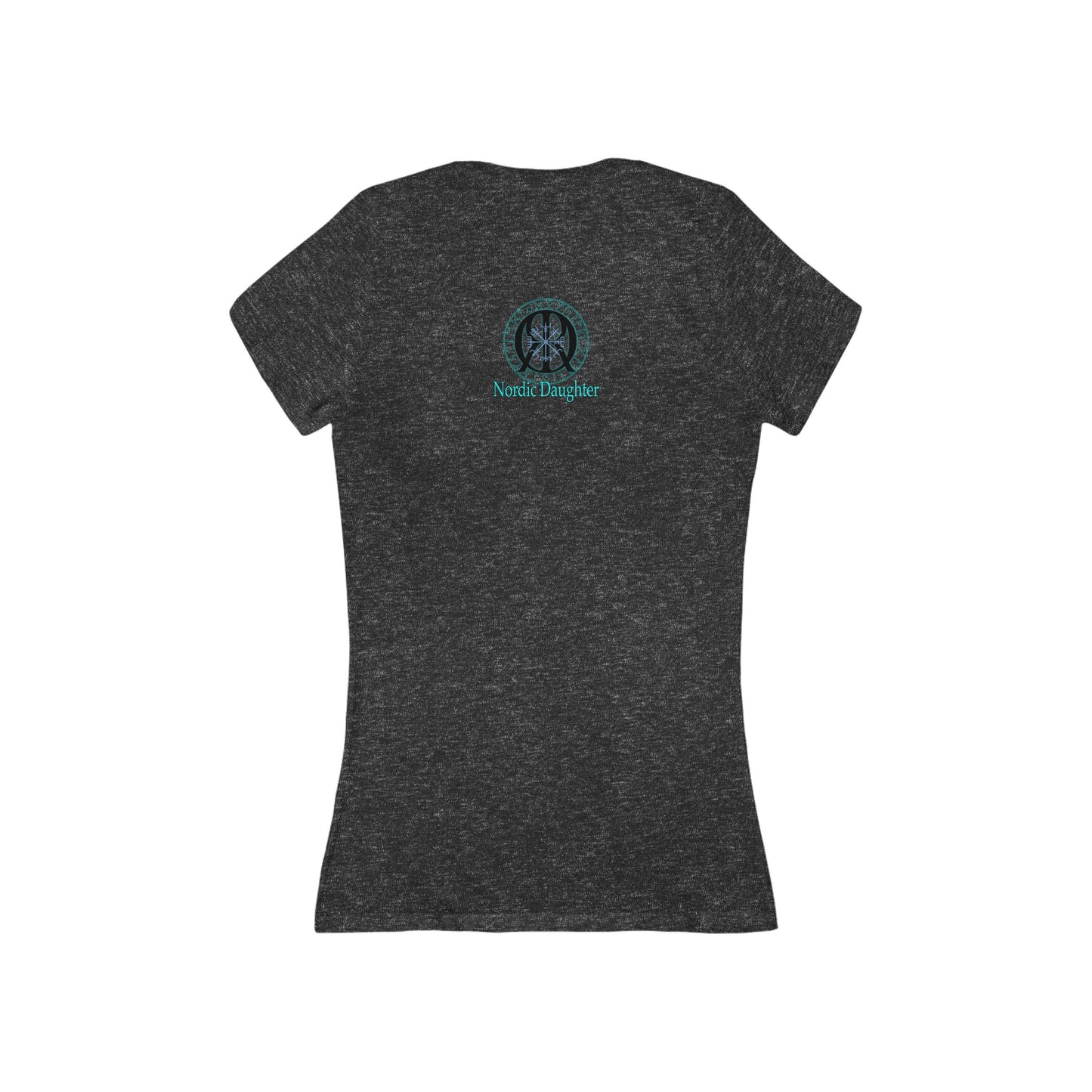 Wolf Graphic Deep V-Neck Tee for Women, Boho Shirt, Animal Lover Gift, Casual Wear, Unique Graphic Tee
