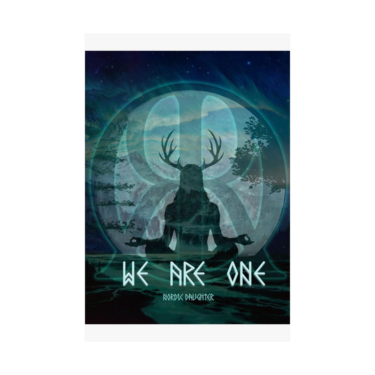 Spiritual Matte Vertical Poster - We Are One, Meditation Art, Home Decor, Wall Art, Gift for Yoga Lovers, Mindfulness Decoration