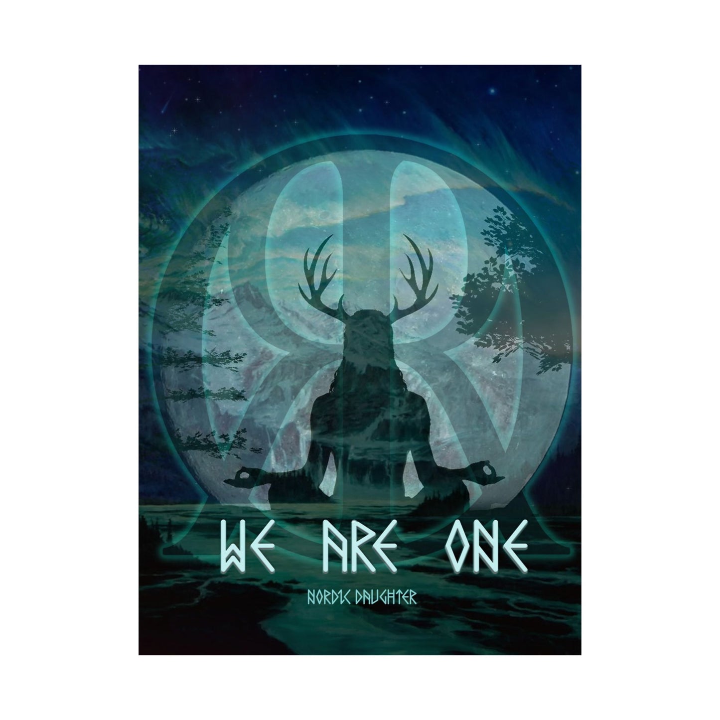Spiritual Matte Vertical Poster - We Are One, Meditation Art, Home Decor, Wall Art, Gift for Yoga Lovers, Mindfulness Decoration