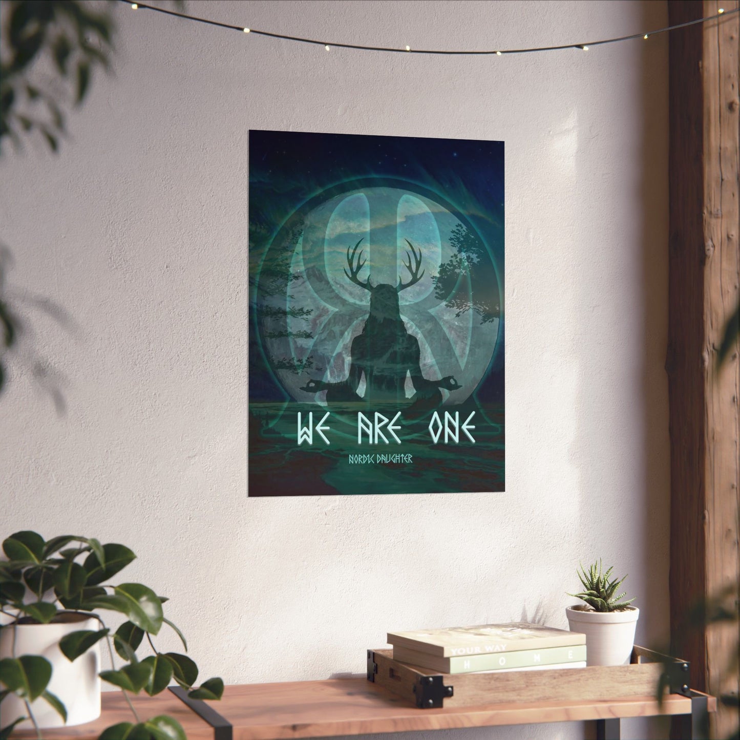 Spiritual Matte Vertical Poster - We Are One, Meditation Art, Home Decor, Wall Art, Gift for Yoga Lovers, Mindfulness Decoration