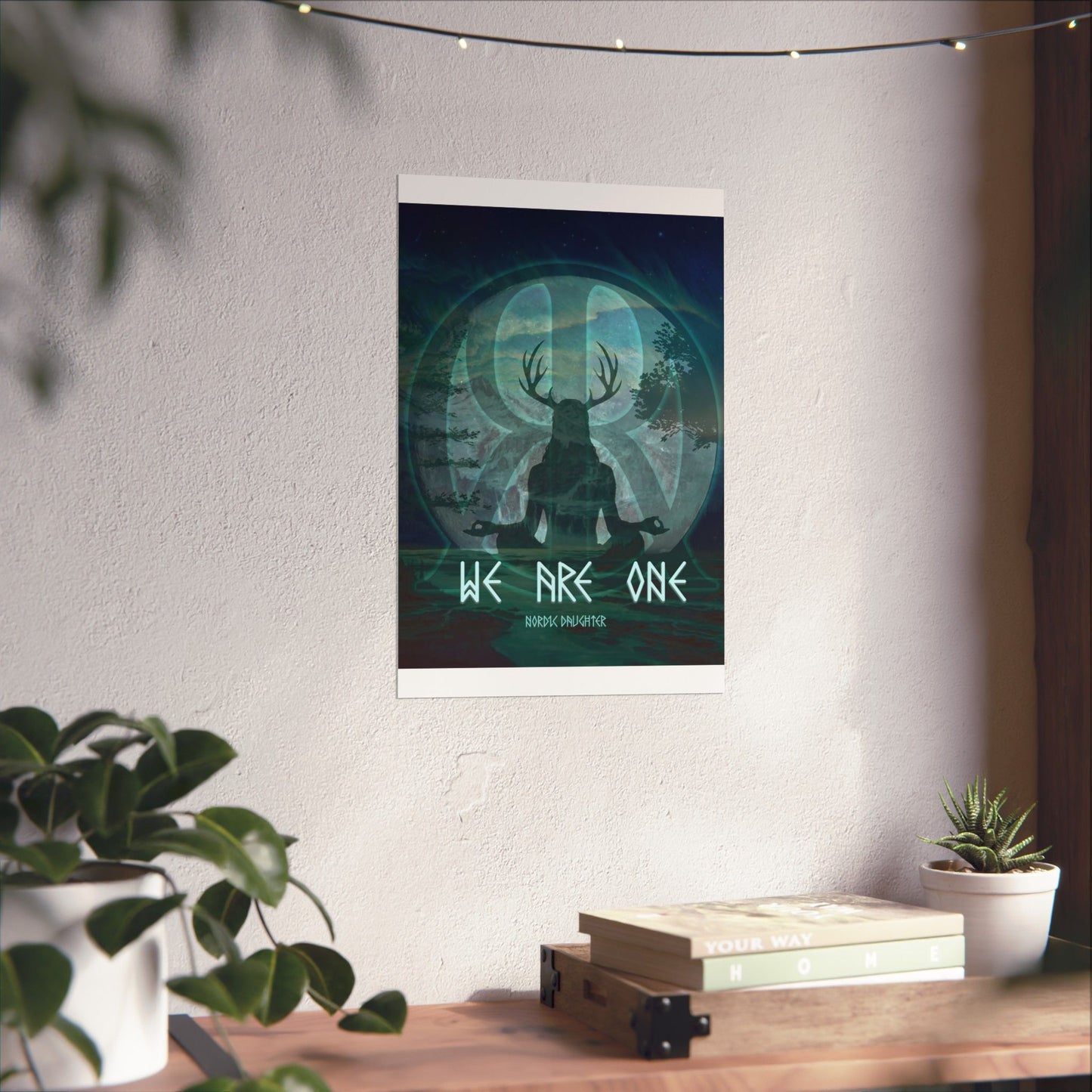 Spiritual Matte Vertical Poster - We Are One, Meditation Art, Home Decor, Wall Art, Gift for Yoga Lovers, Mindfulness Decoration