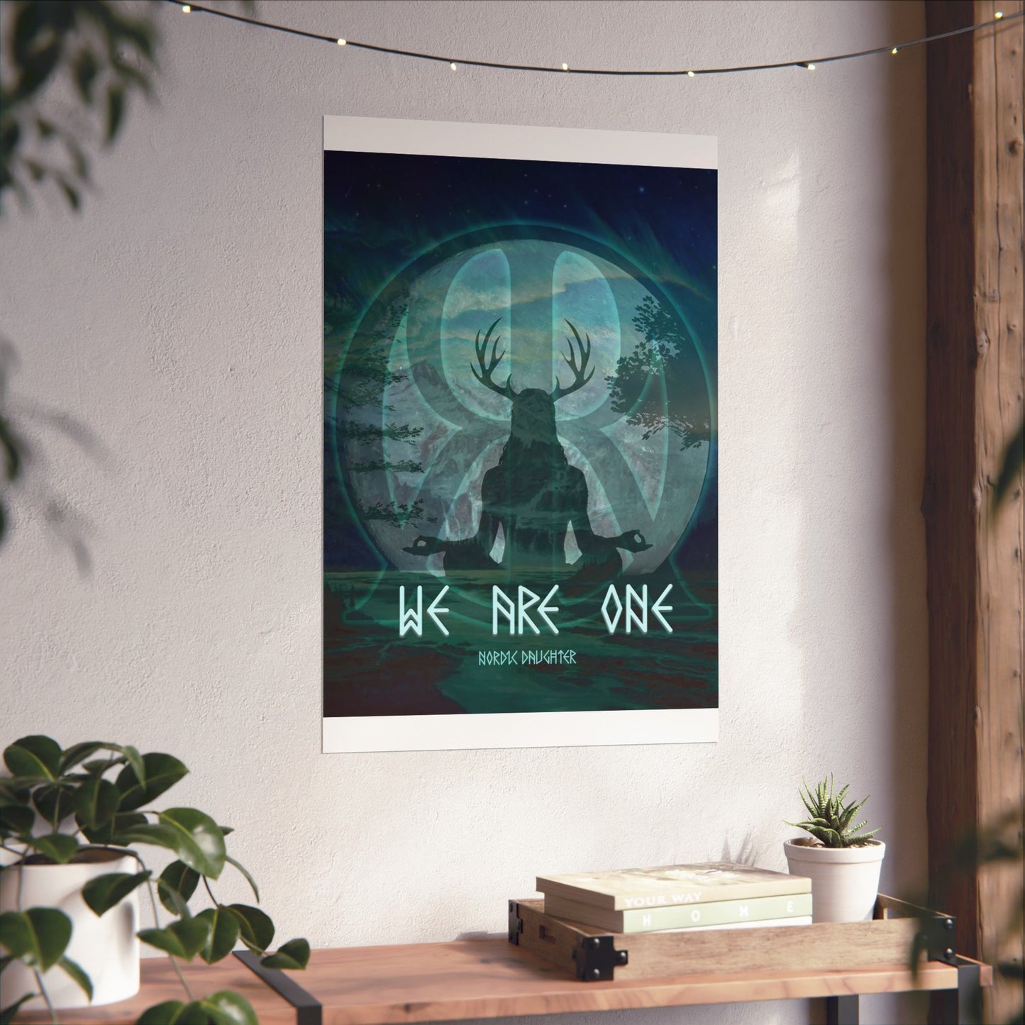Spiritual Matte Vertical Poster - We Are One, Meditation Art, Home Decor, Wall Art, Gift for Yoga Lovers, Mindfulness Decoration