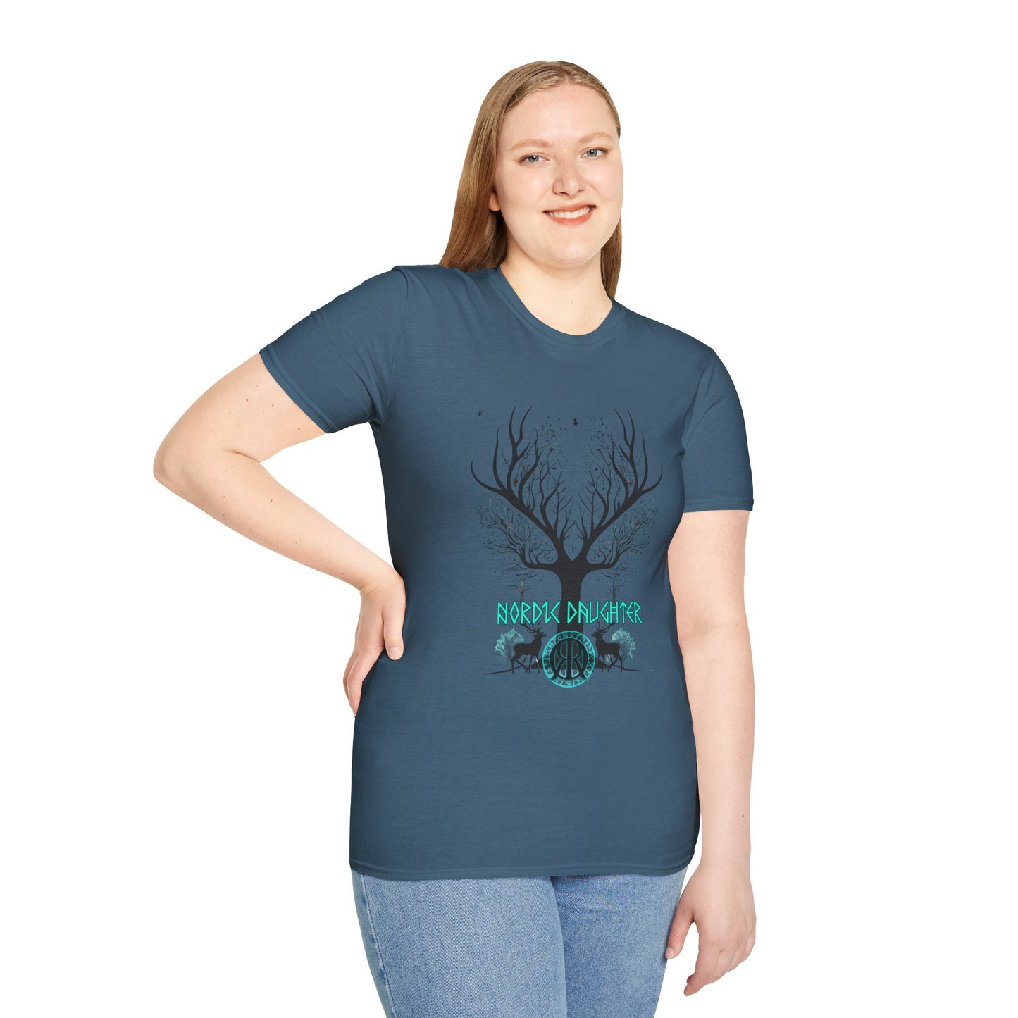 Nordic Daughter Unisex Softstyle T-Shirt - Nature-Inspired Design