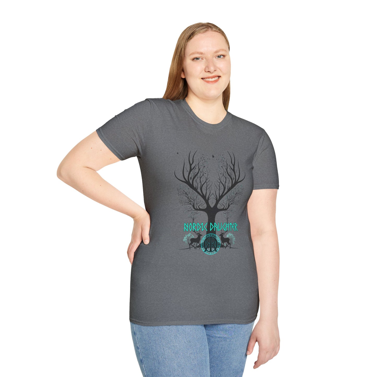 Nordic Daughter Unisex Softstyle T-Shirt - Nature-Inspired Design