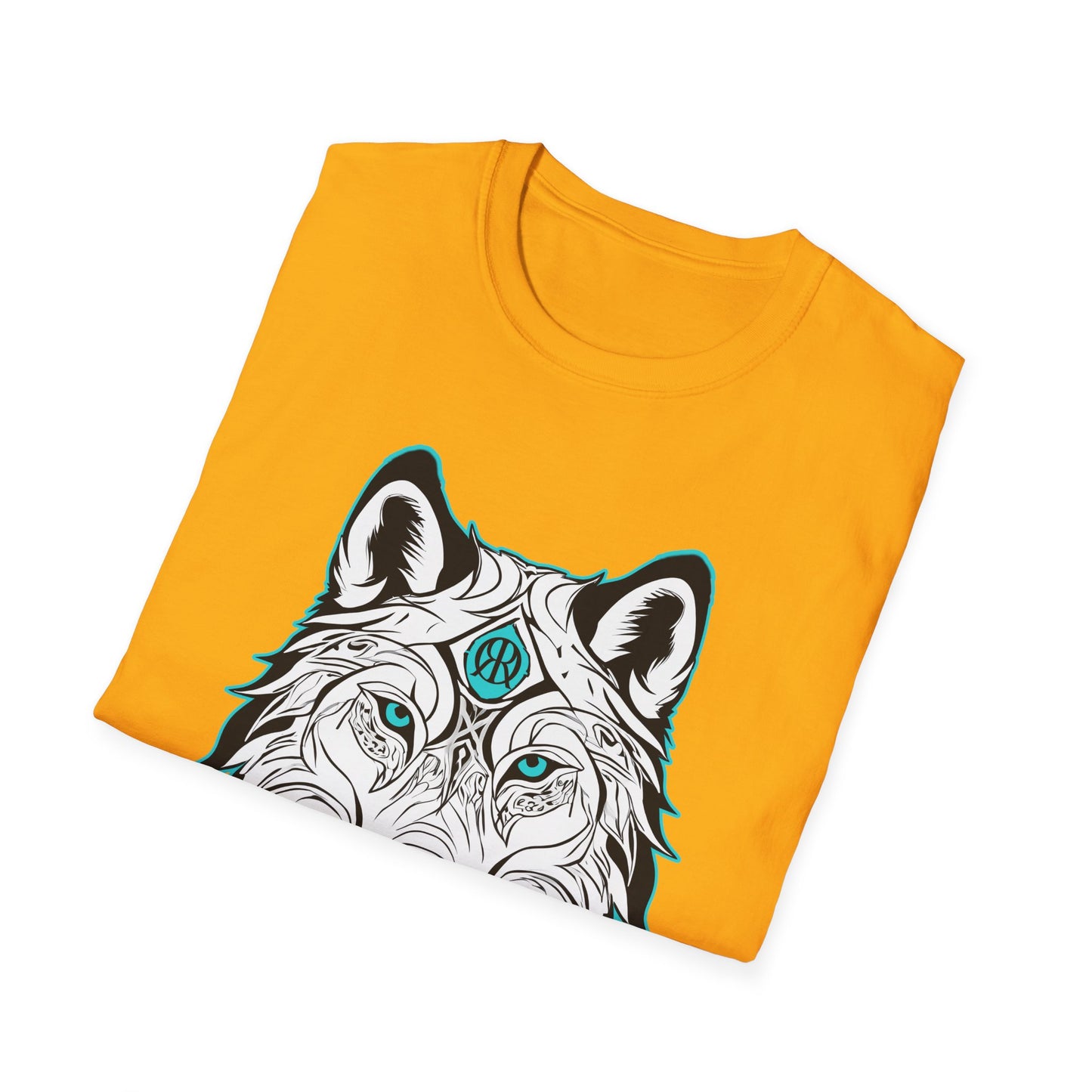 Mystical Wolf Unisex Softstyle T-Shirt - Boho Chic Graphic Tee