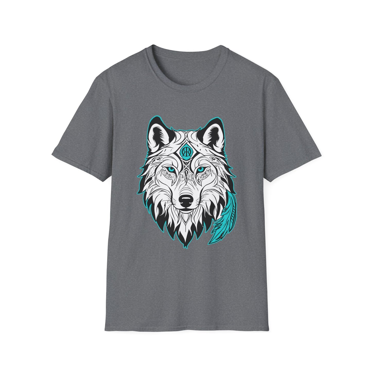 Mystical Wolf Unisex Softstyle T-Shirt - Boho Chic Graphic Tee