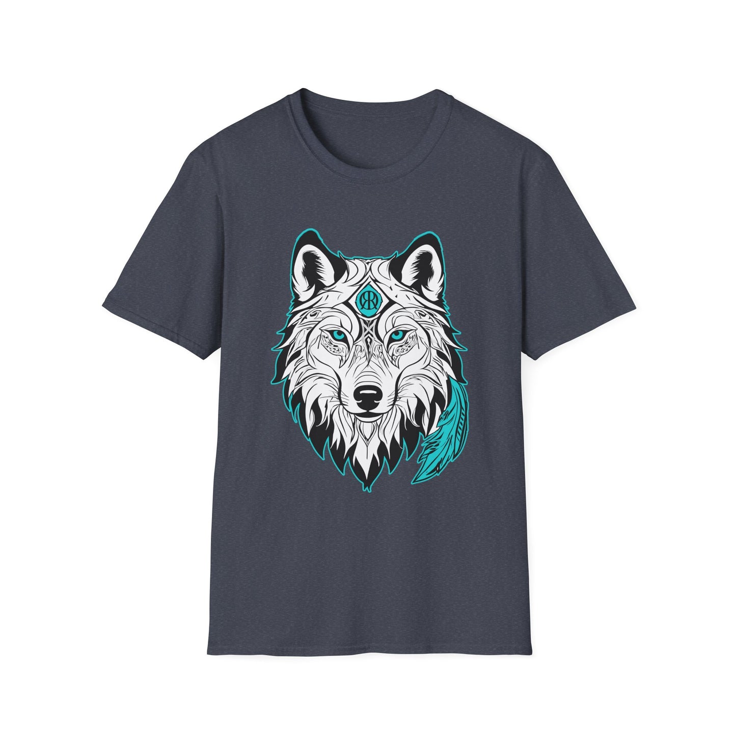 Mystical Wolf Unisex Softstyle T-Shirt - Boho Chic Graphic Tee