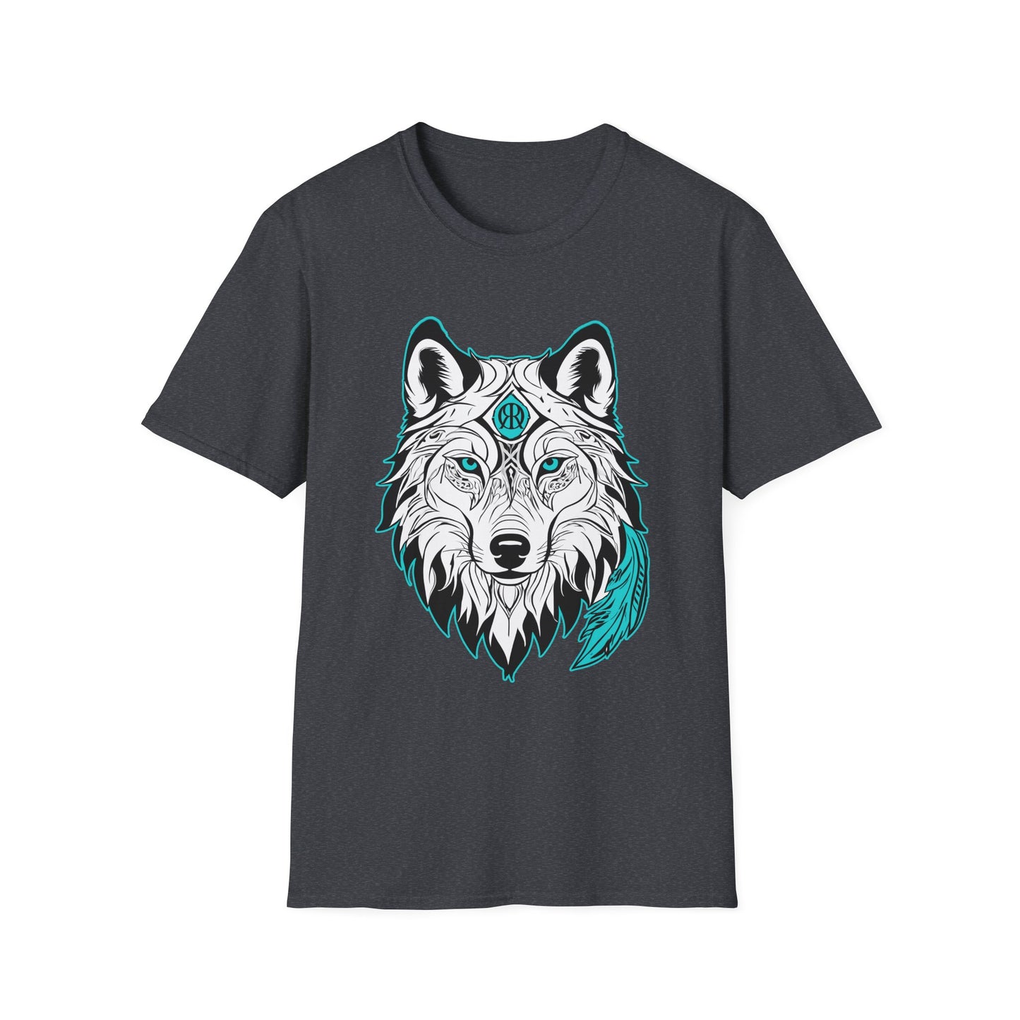 Mystical Wolf Unisex Softstyle T-Shirt - Boho Chic Graphic Tee