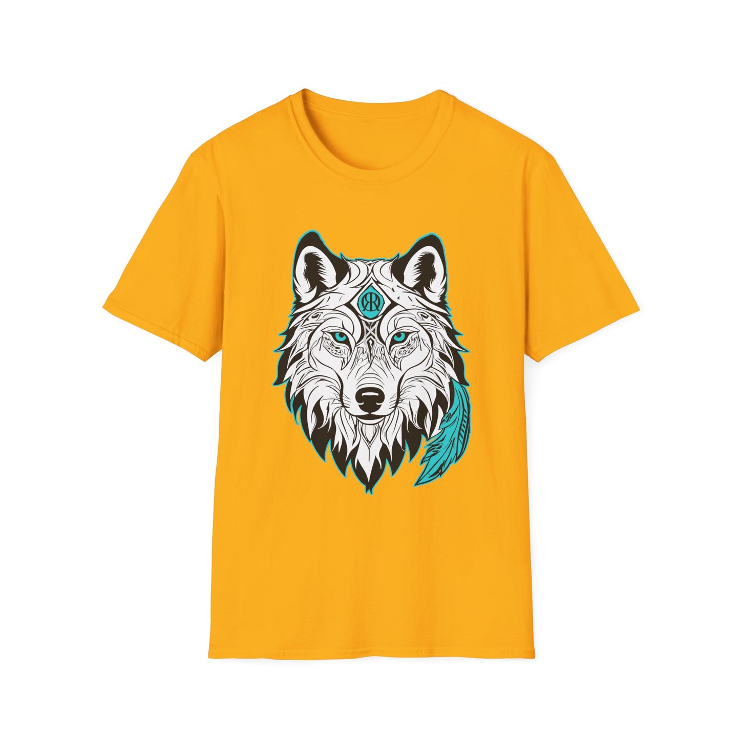 Mystical Wolf Unisex Softstyle T-Shirt - Boho Chic Graphic Tee