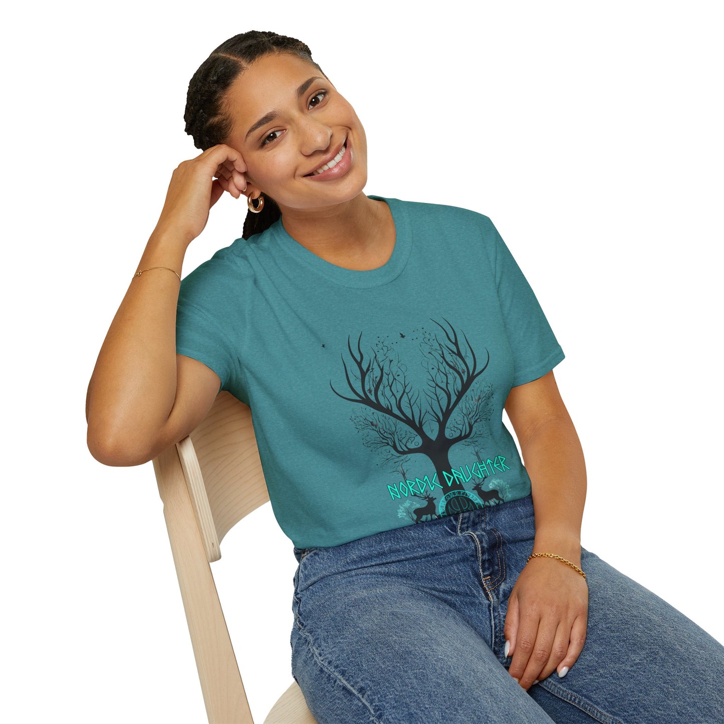 Nordic Daughter Unisex Softstyle T-Shirt - Nature-Inspired Design