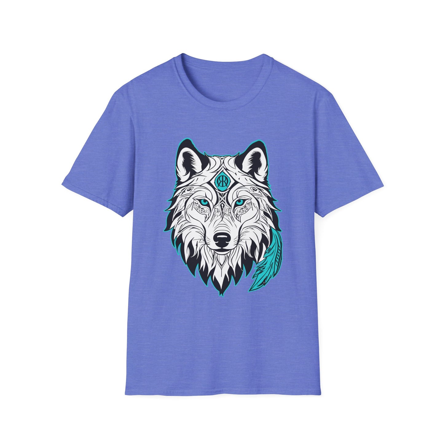 Mystical Wolf Unisex Softstyle T-Shirt - Boho Chic Graphic Tee
