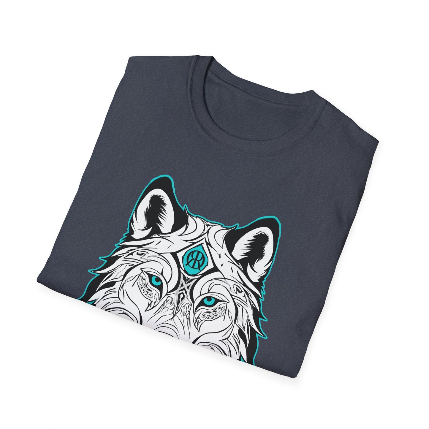 Mystical Wolf Unisex Softstyle T-Shirt - Boho Chic Graphic Tee