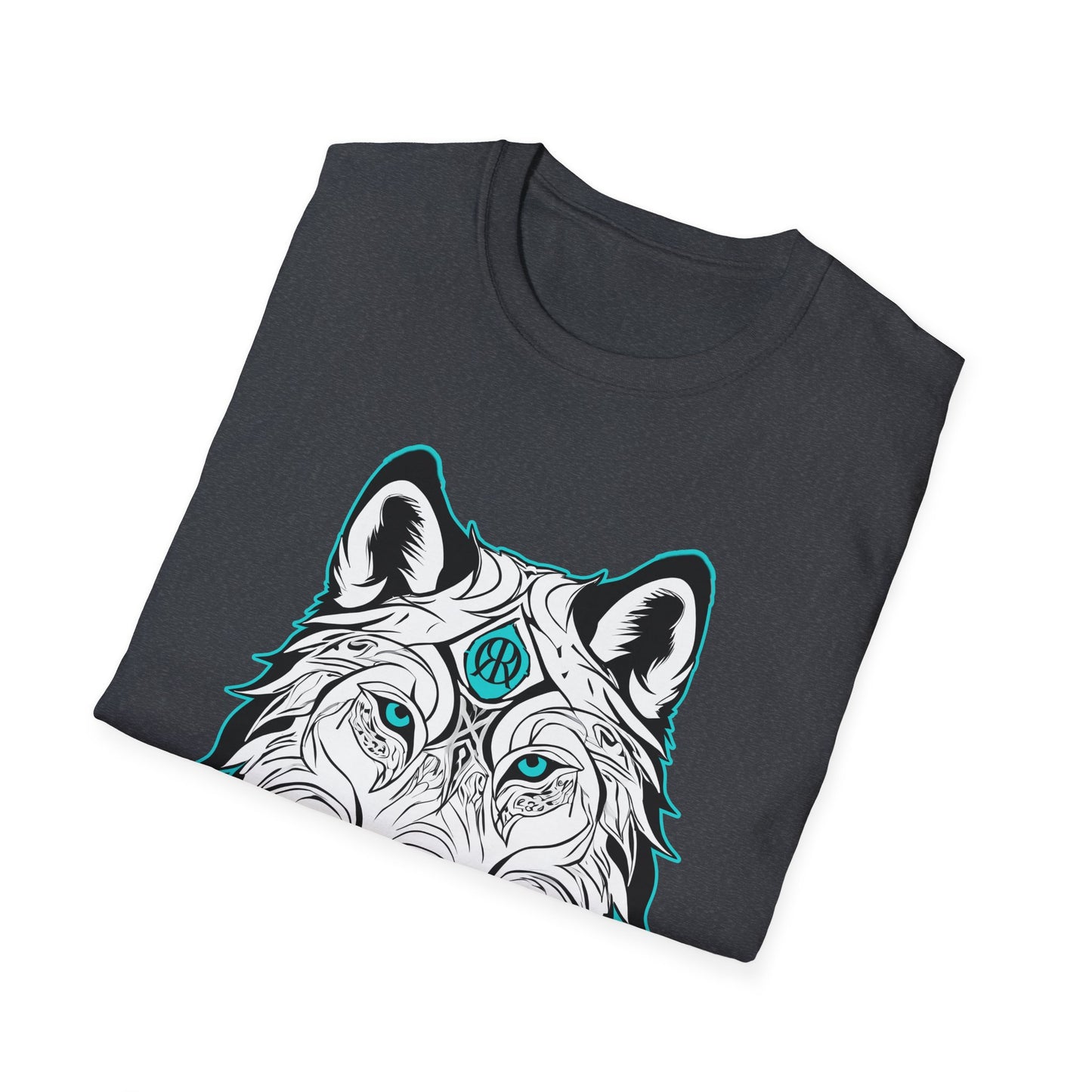 Mystical Wolf Unisex Softstyle T-Shirt - Boho Chic Graphic Tee