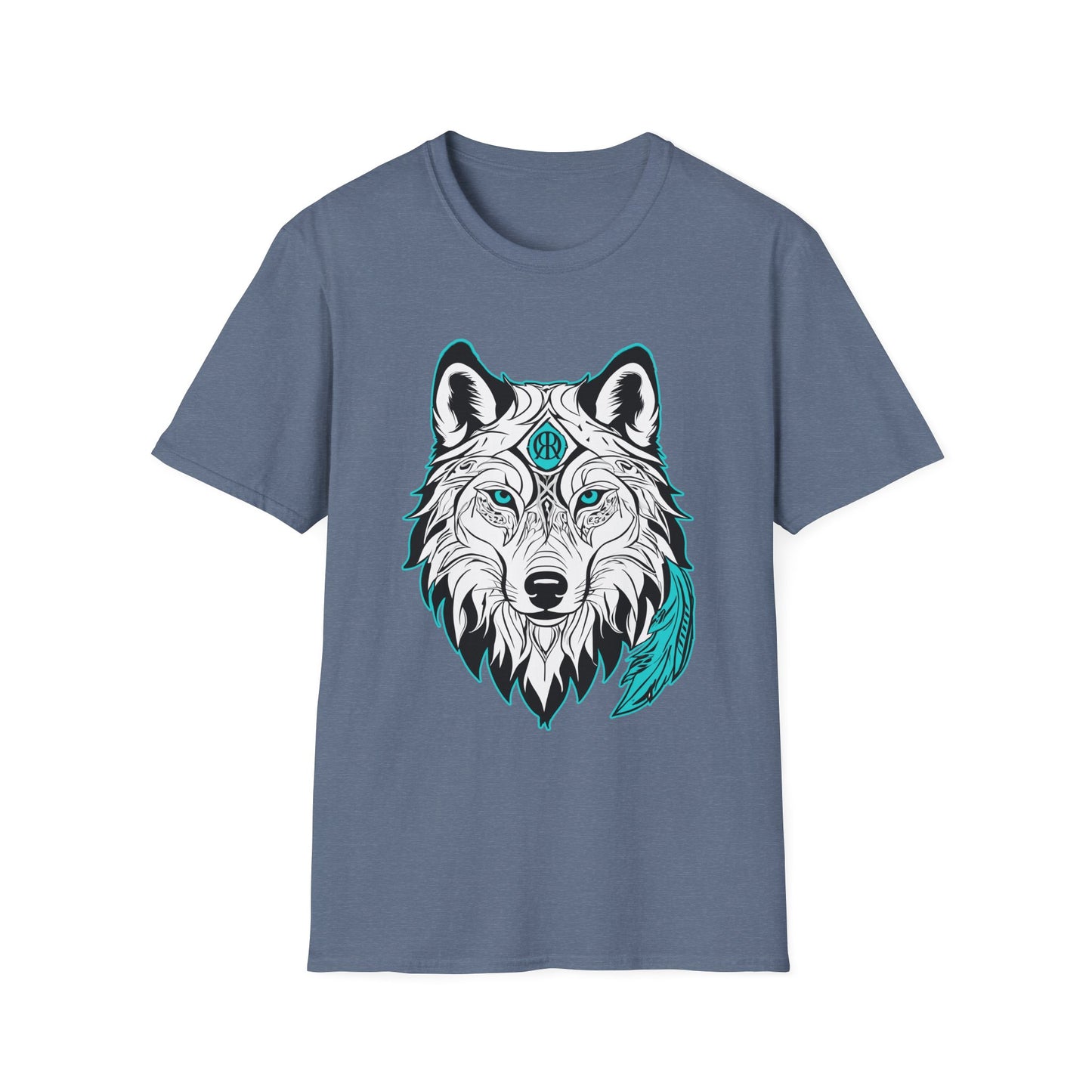 Mystical Wolf Unisex Softstyle T-Shirt - Boho Chic Graphic Tee