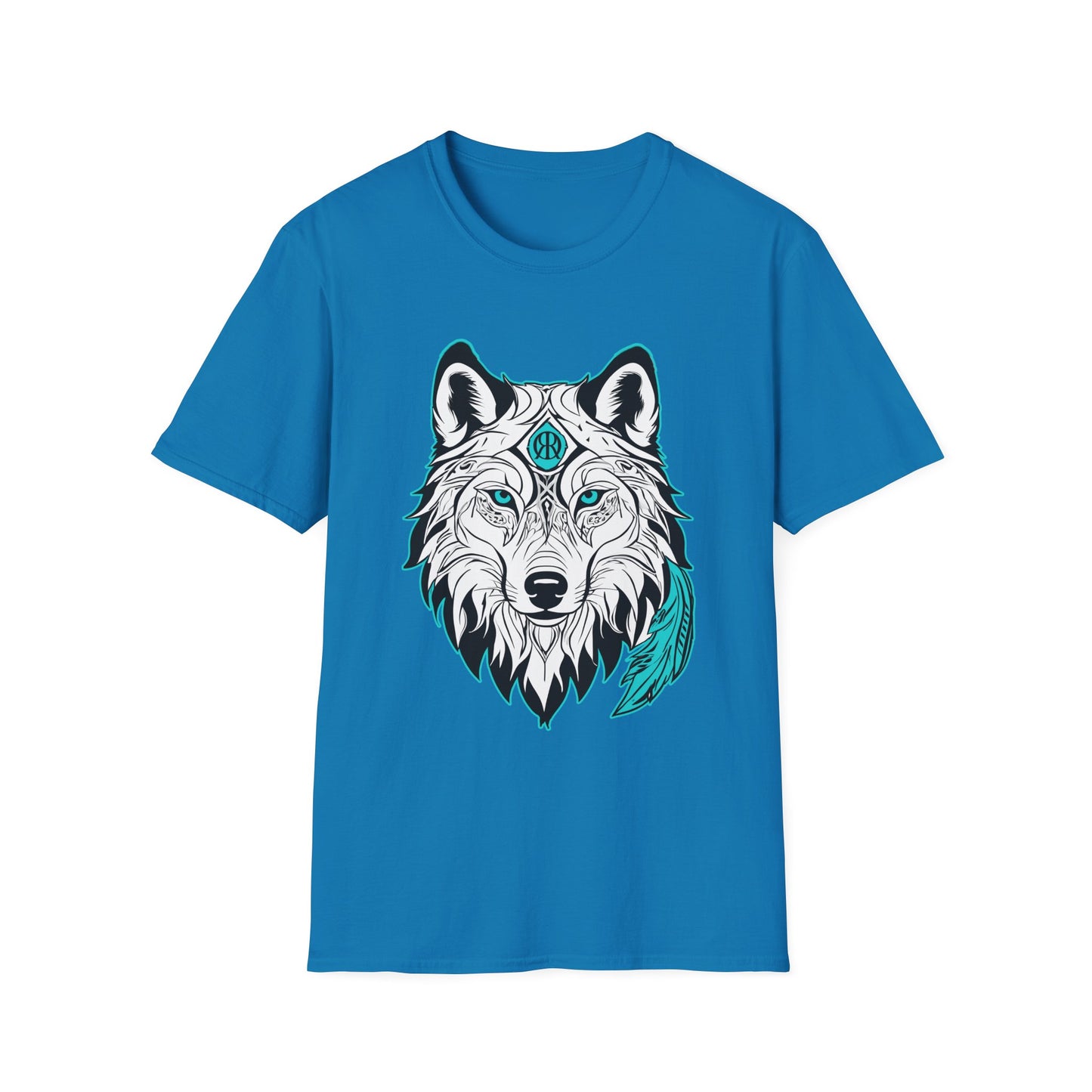 Mystical Wolf Unisex Softstyle T-Shirt - Boho Chic Graphic Tee