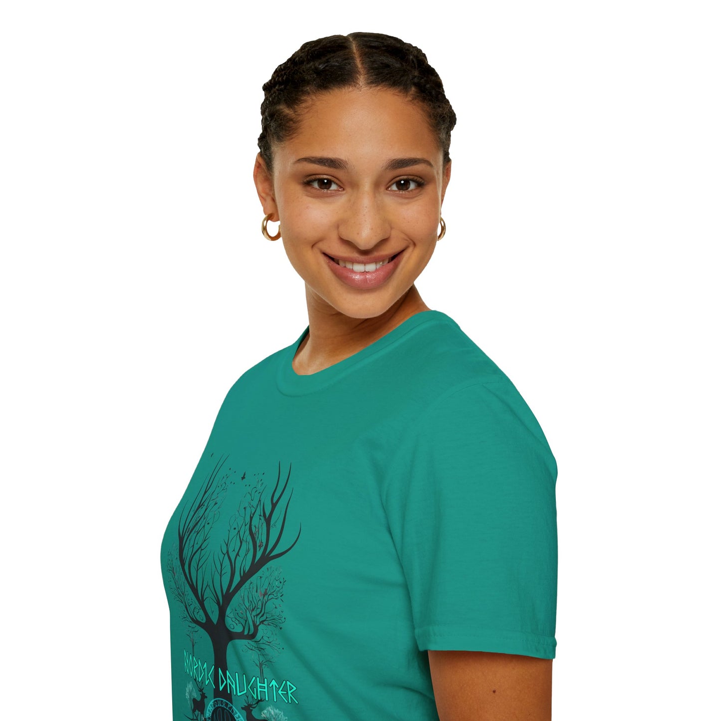 Nordic Daughter Unisex Softstyle T-Shirt - Nature-Inspired Design