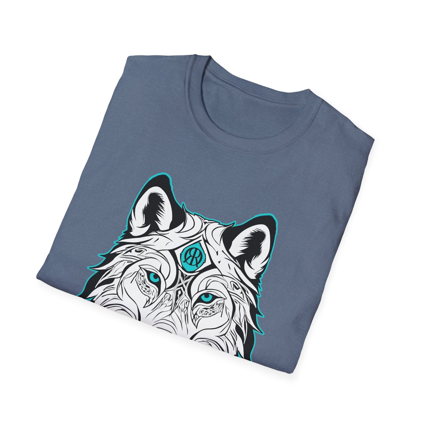 Mystical Wolf Unisex Softstyle T-Shirt - Boho Chic Graphic Tee