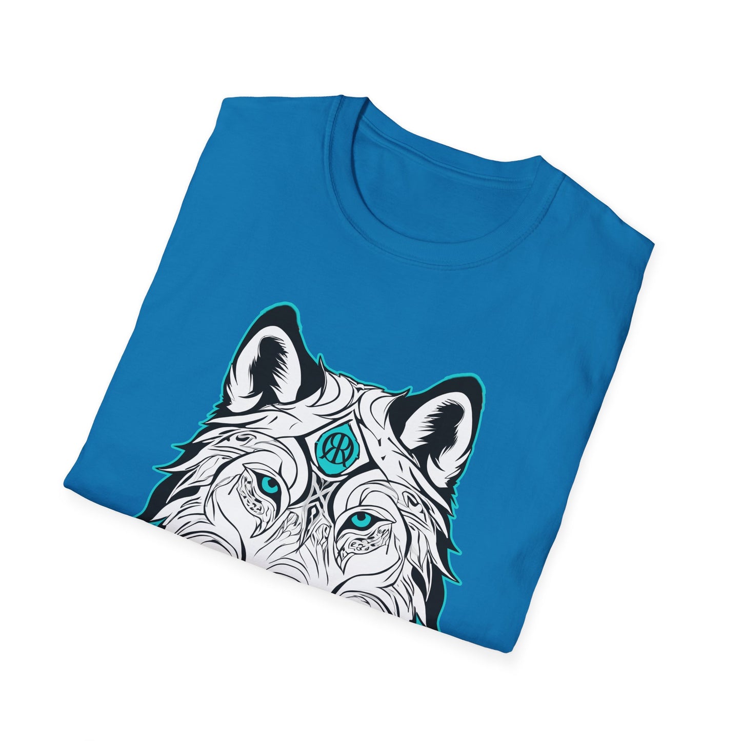 Mystical Wolf Unisex Softstyle T-Shirt - Boho Chic Graphic Tee