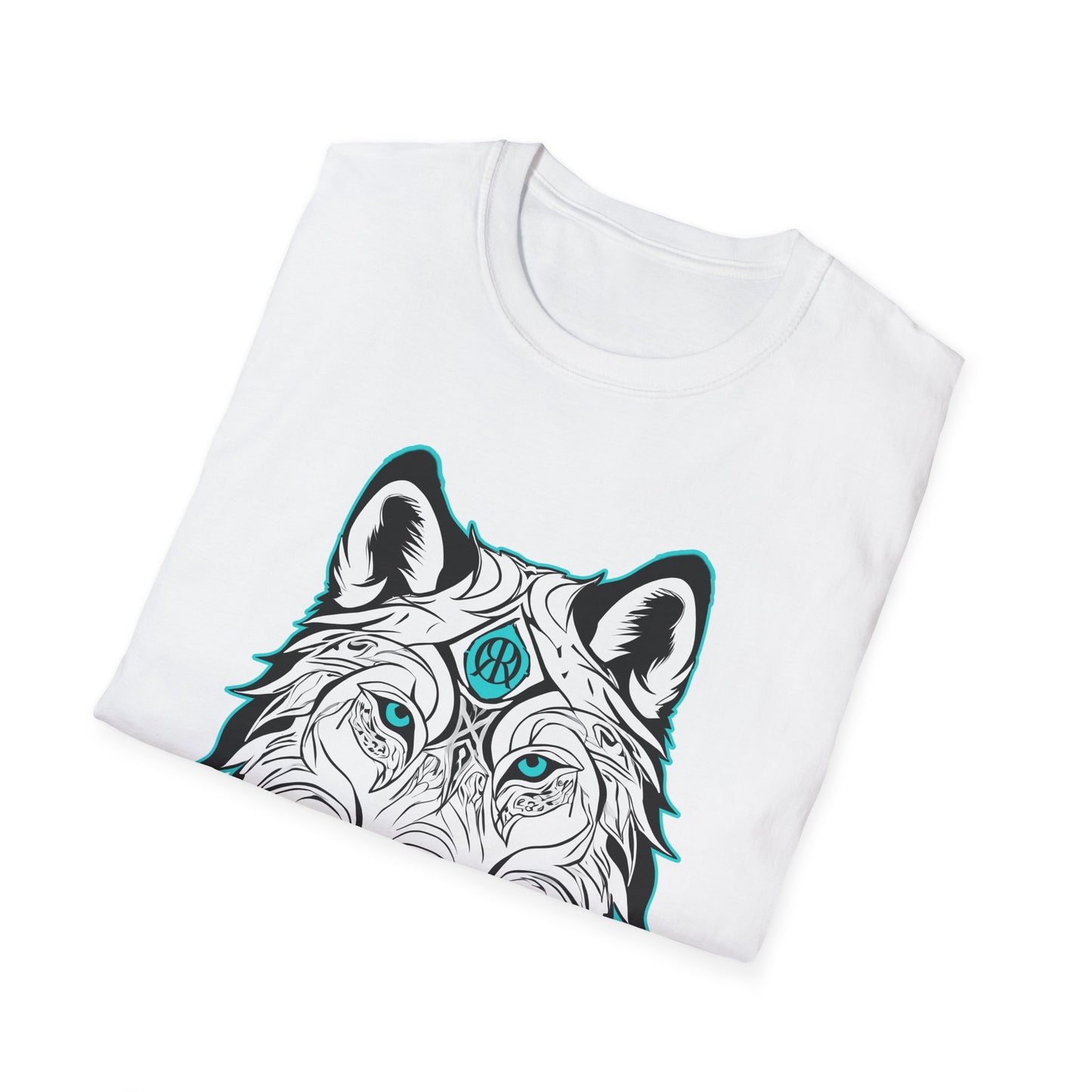 Mystical Wolf Unisex Softstyle T-Shirt - Boho Chic Graphic Tee
