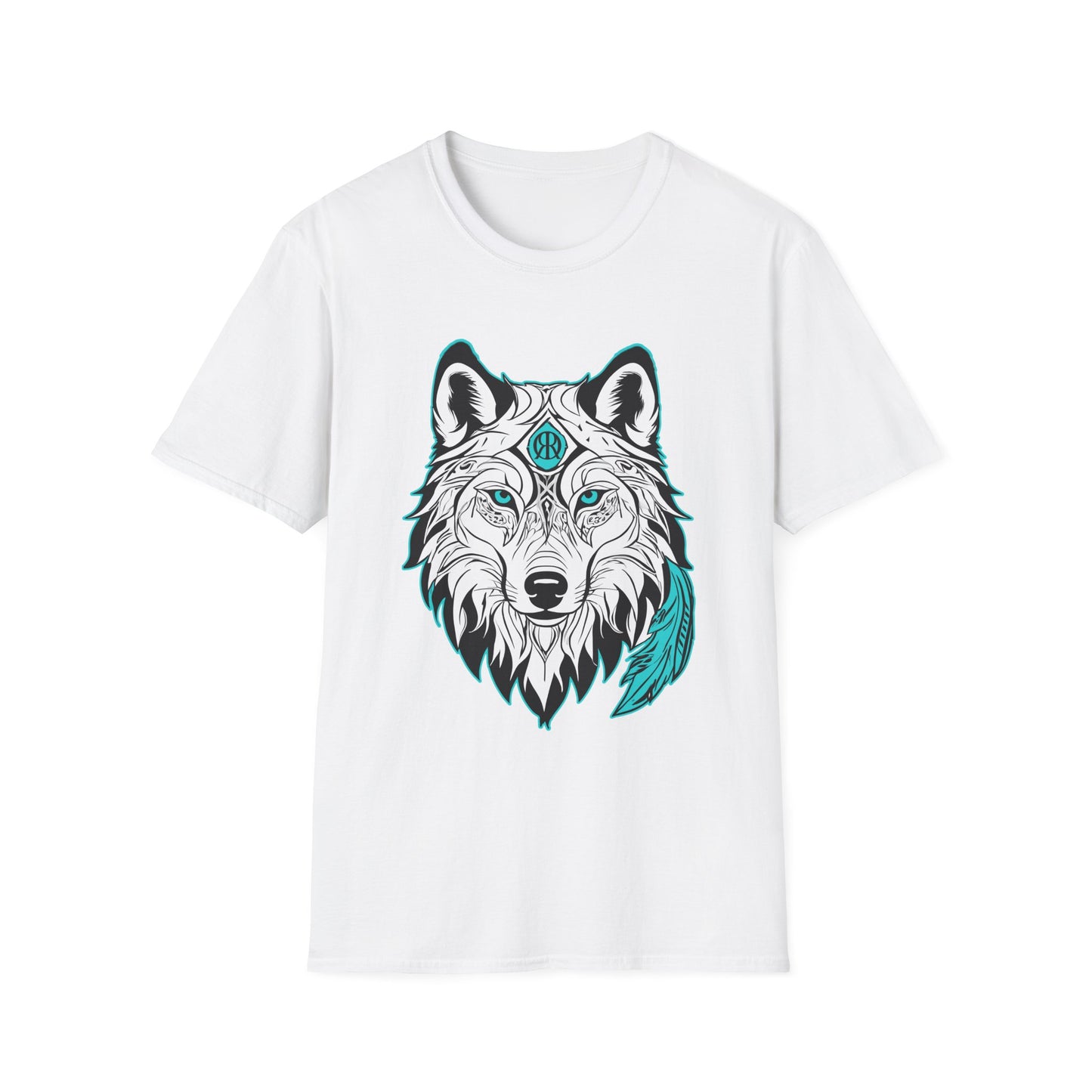 Mystical Wolf Unisex Softstyle T-Shirt - Boho Chic Graphic Tee