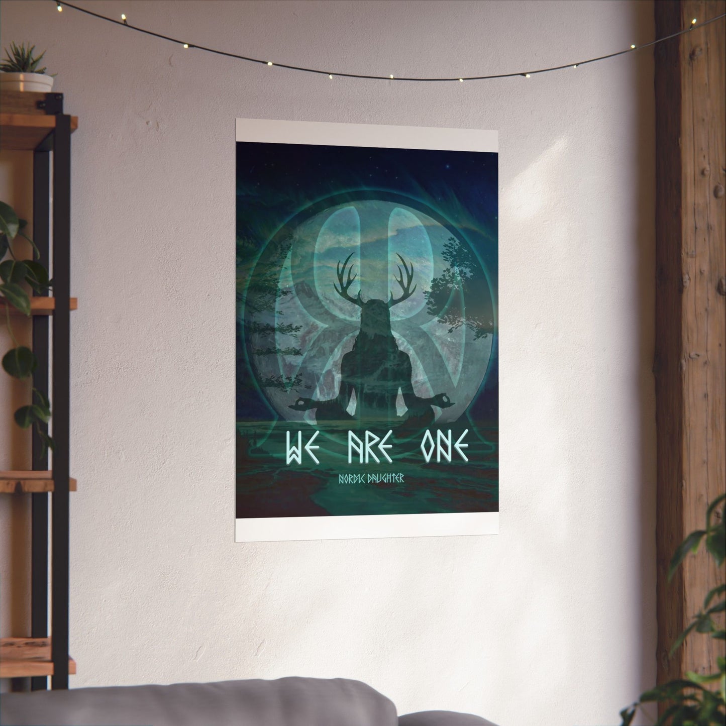 Spiritual Matte Vertical Poster - We Are One, Meditation Art, Home Decor, Wall Art, Gift for Yoga Lovers, Mindfulness Decoration
