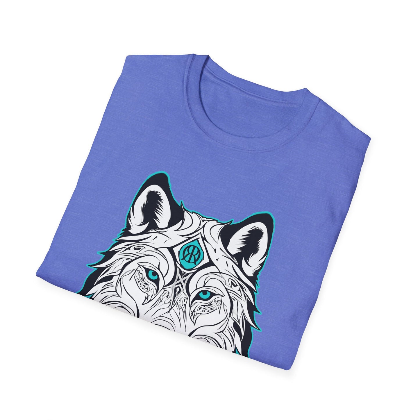 Mystical Wolf Unisex Softstyle T-Shirt - Boho Chic Graphic Tee